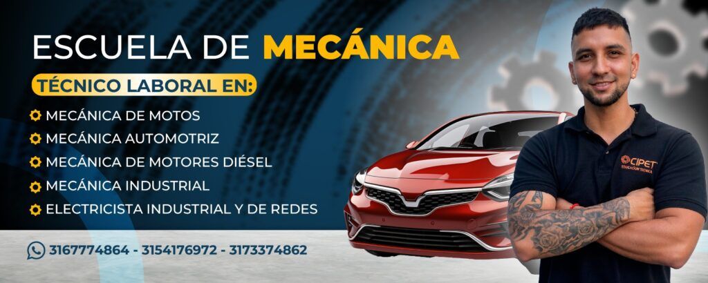 https://www.cipet.edu.co/carreras-tecnicas-laborales/ Escuela de Mecánica CIPET - Mejores Institutos Técnicos Cali. Automotriz Motos Diesel Electricidad Industrial