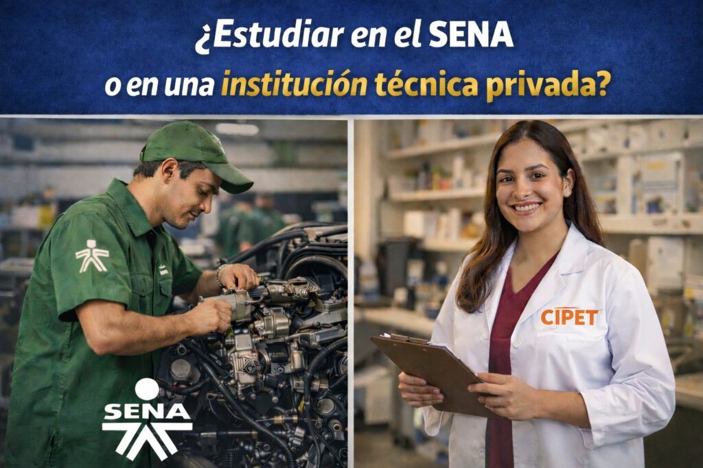 Estudiar en el SENA o en una Institución Técnica Privada como CIPET en Cali